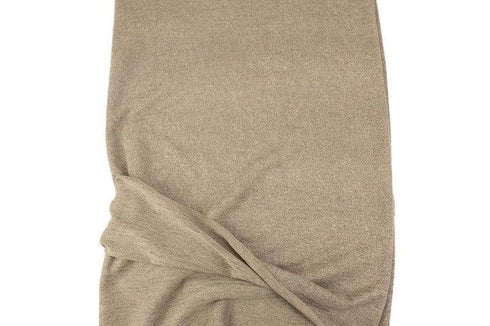 Heather Olive Brown Hacci Sweater Knit Fabric 1 yard OSK01054A